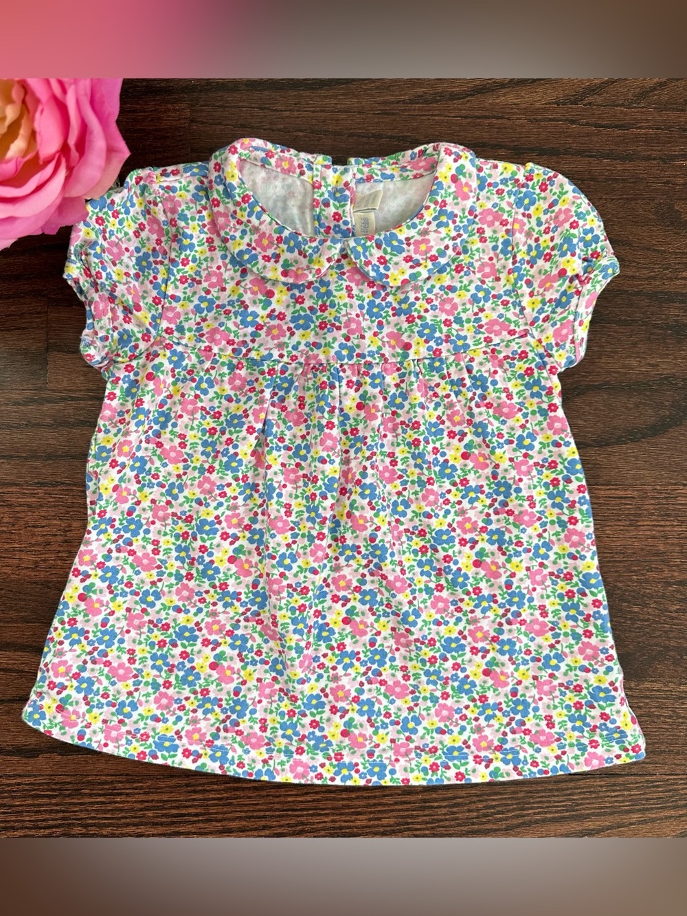 Jojo Maman Bebe cotton floral dress, size 6-12Mo